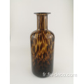 Vase Vase Leopard Pattern Art Glass Vase